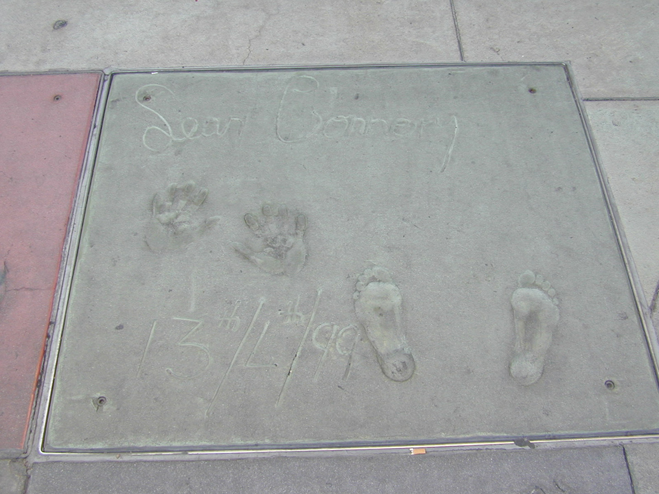 chinese theatre sean connery bare feet