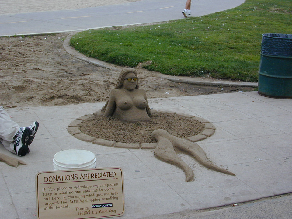 venice beach sand babe